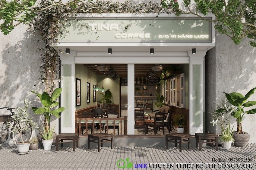 Thiết kế quán cafe trọn gói 41 Hàng Lược phong cách